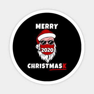 Merry Christmask 2020 Masked Santa For Christmas Pajamas Family Xmas Magnet